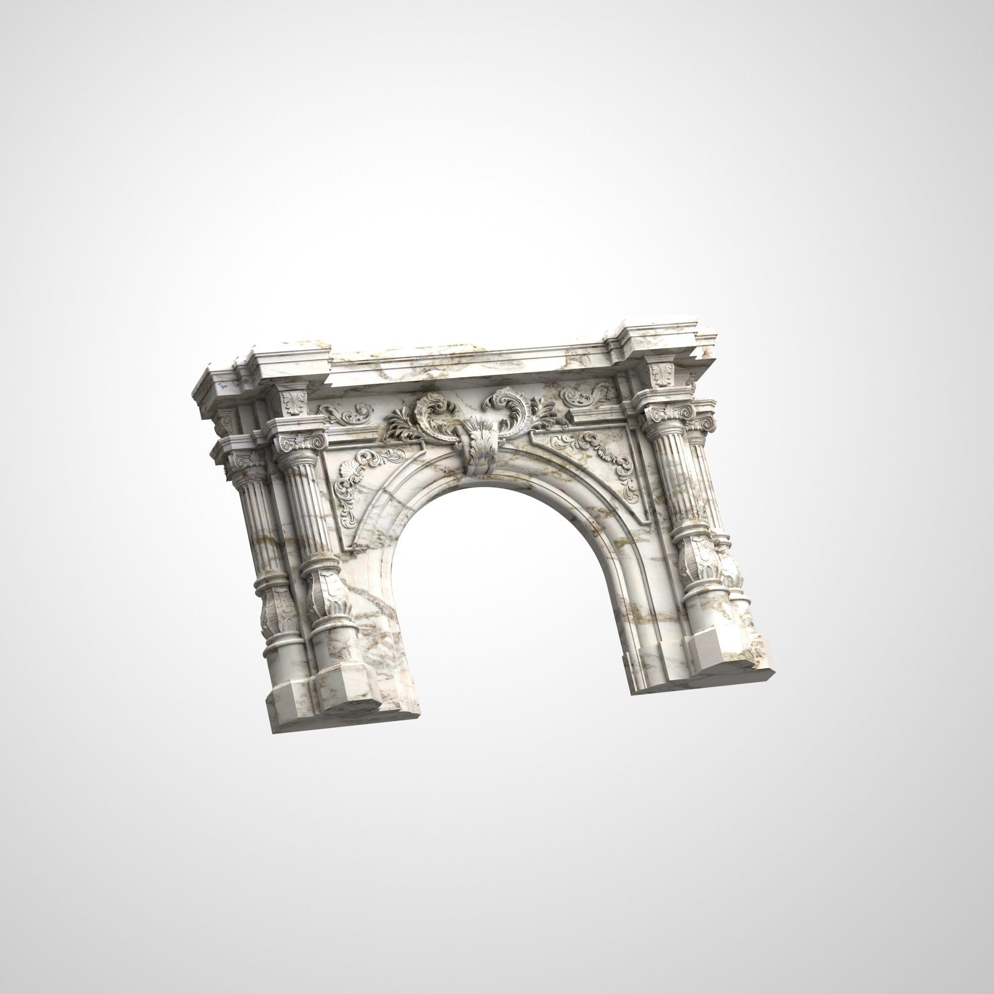 Ornate Fireplace Arch Mold