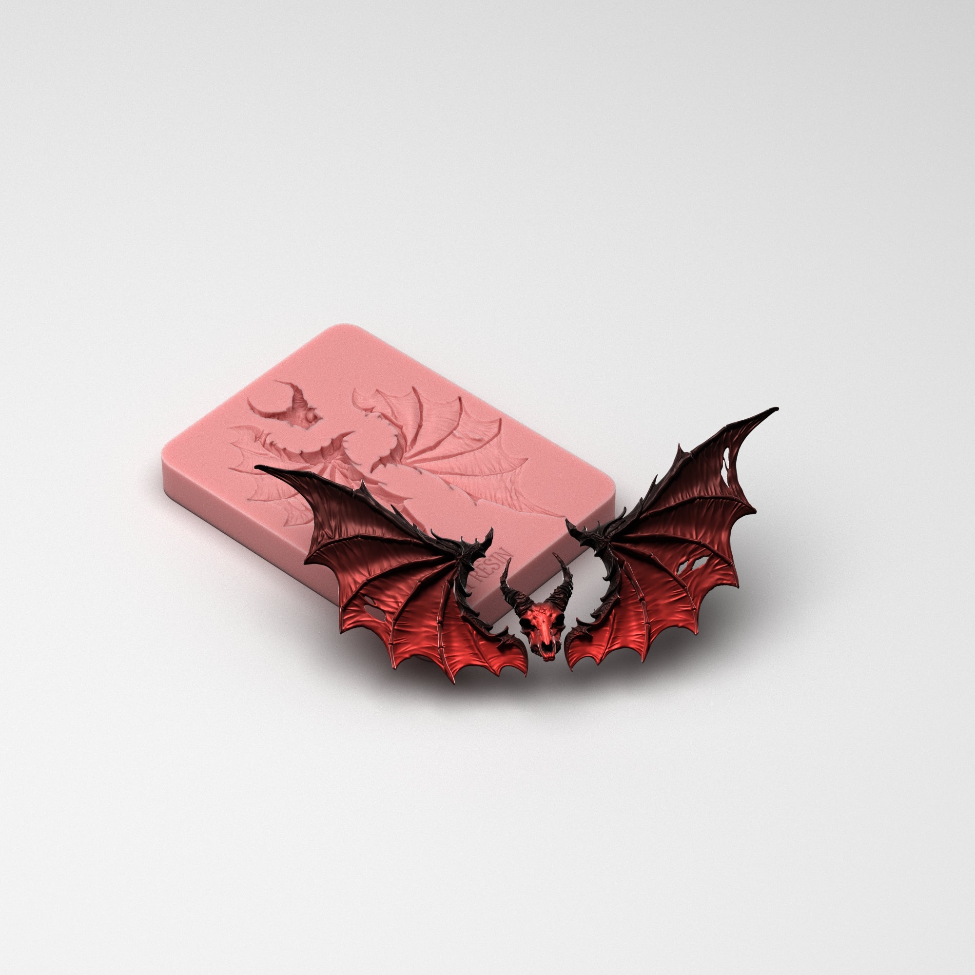 Gothic Demon Wings & Goat Skull Mold