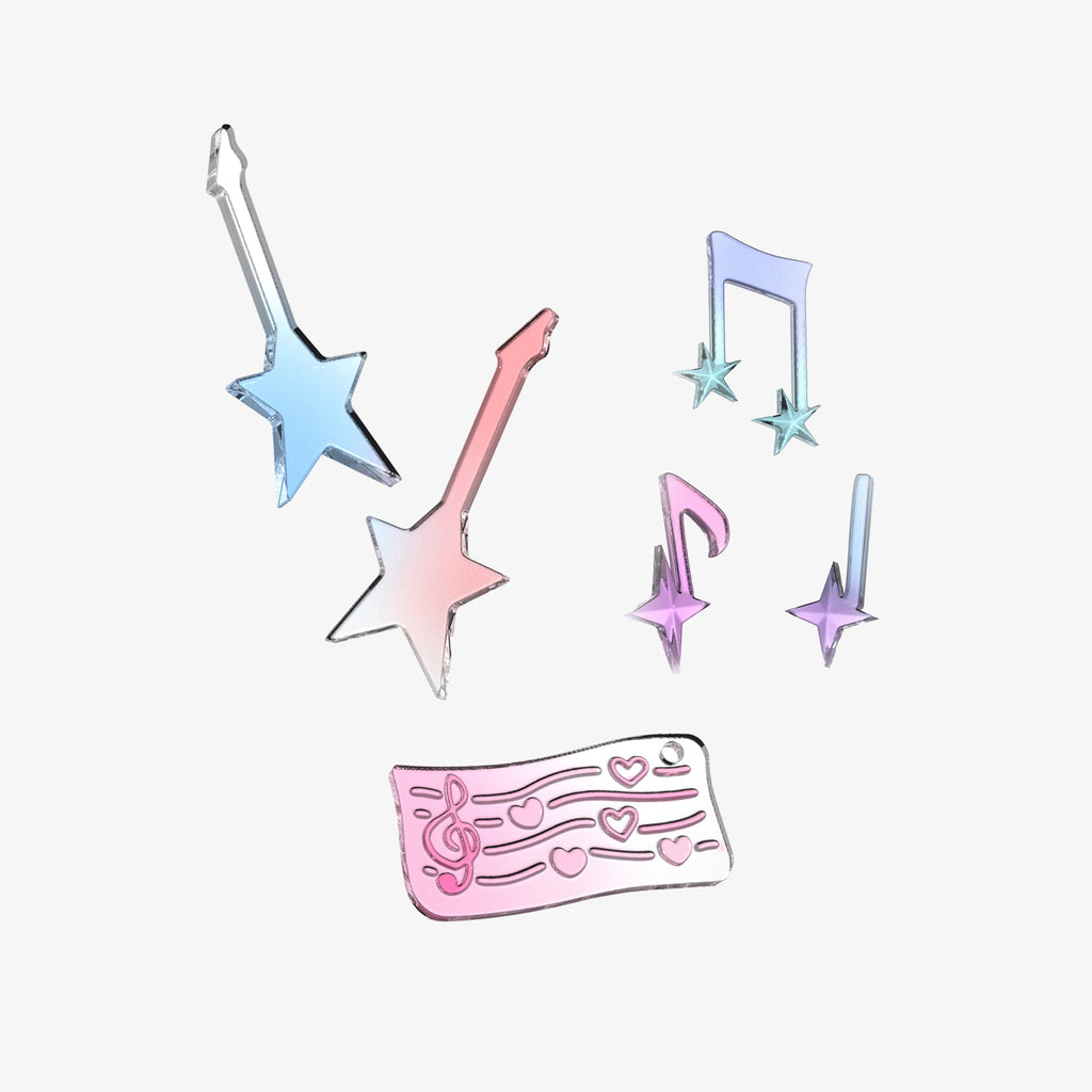 Star Guitar & Music Note Epoxy Resin Mold Set