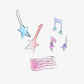 Star Guitar & Music Note Epoxy Resin Mold Set
