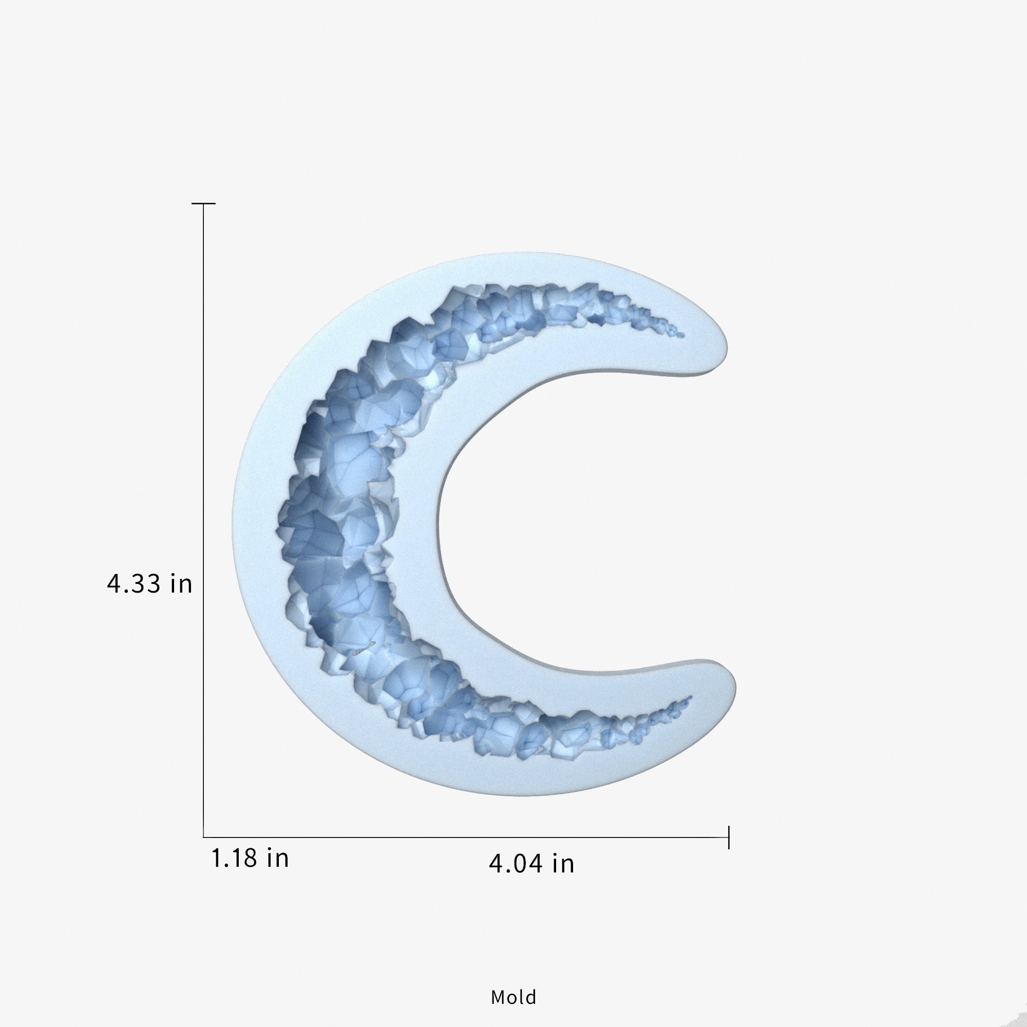 Crystal Crescent Moon Mold