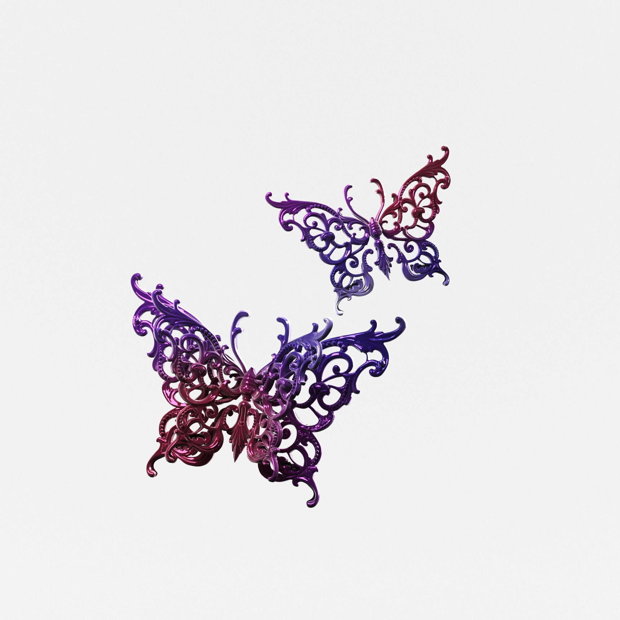 Baroque Hollow Butterfly Mold Set