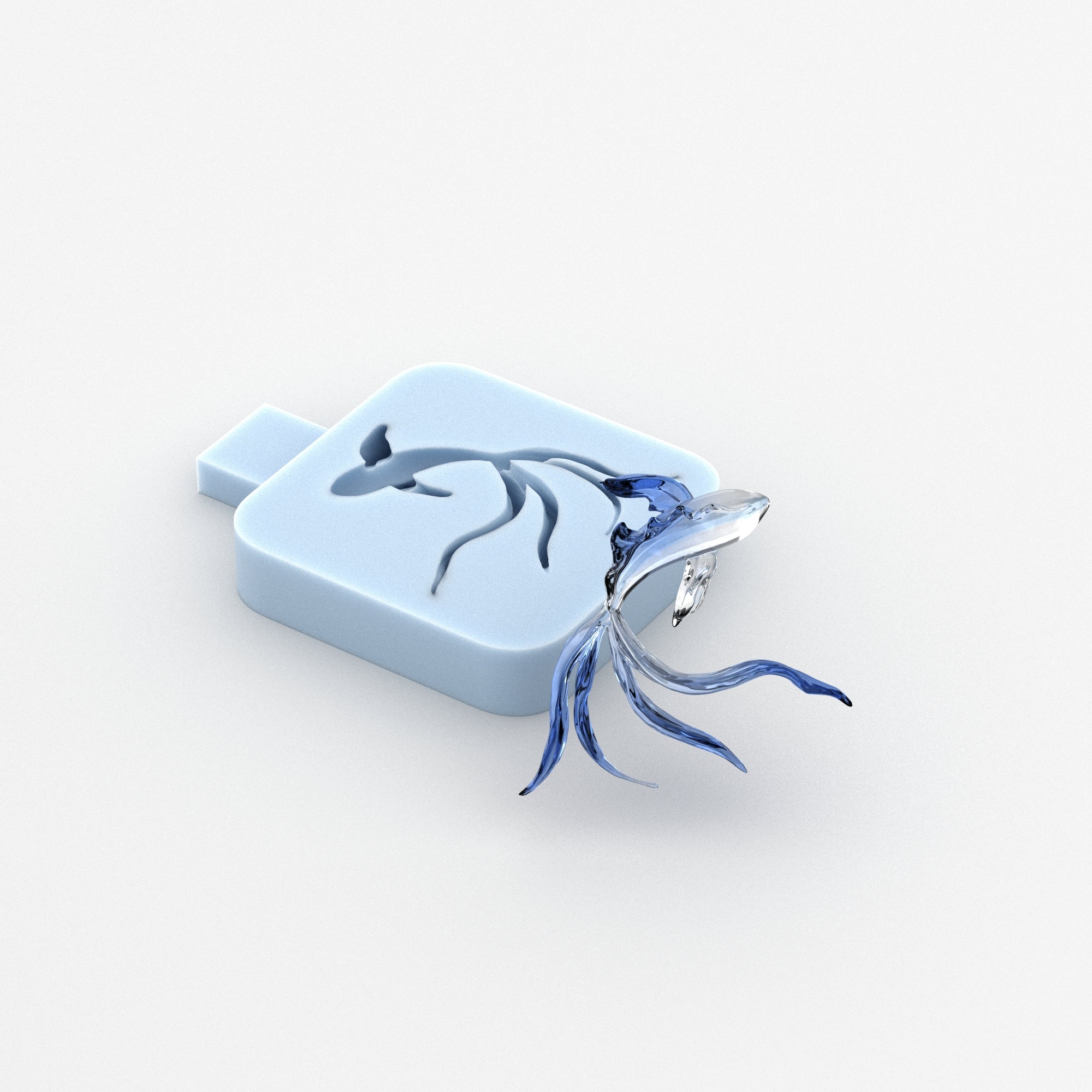 Flowing Tail Goldfish Silicone Mold