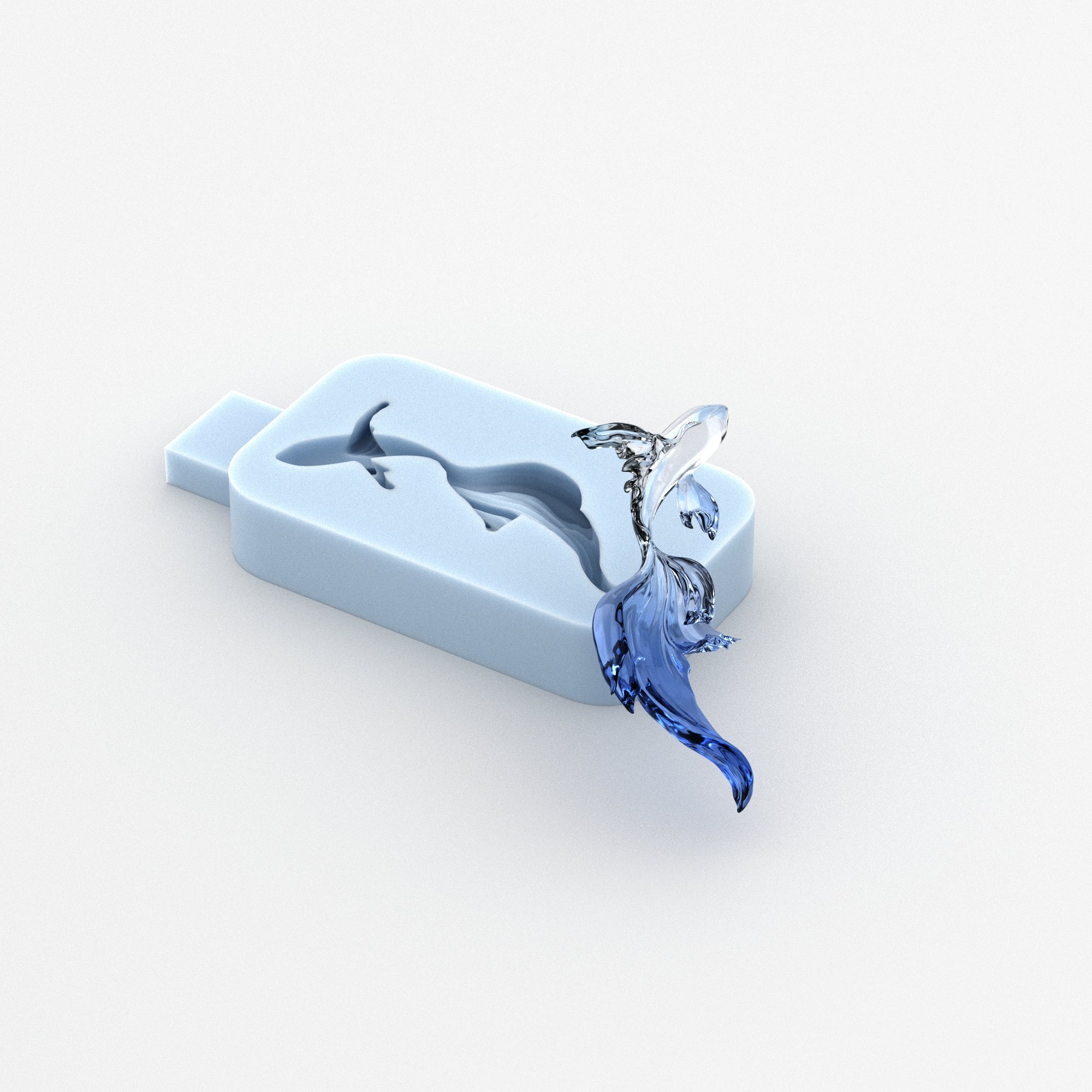 Flowing Tail Koi Fish Silicone Mold