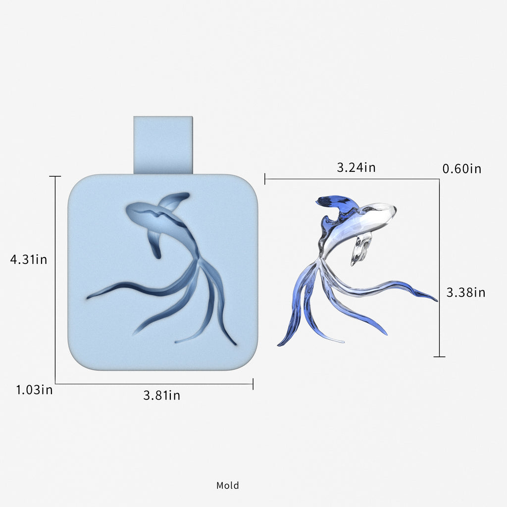 Flowing Tail Goldfish Silicone Mold