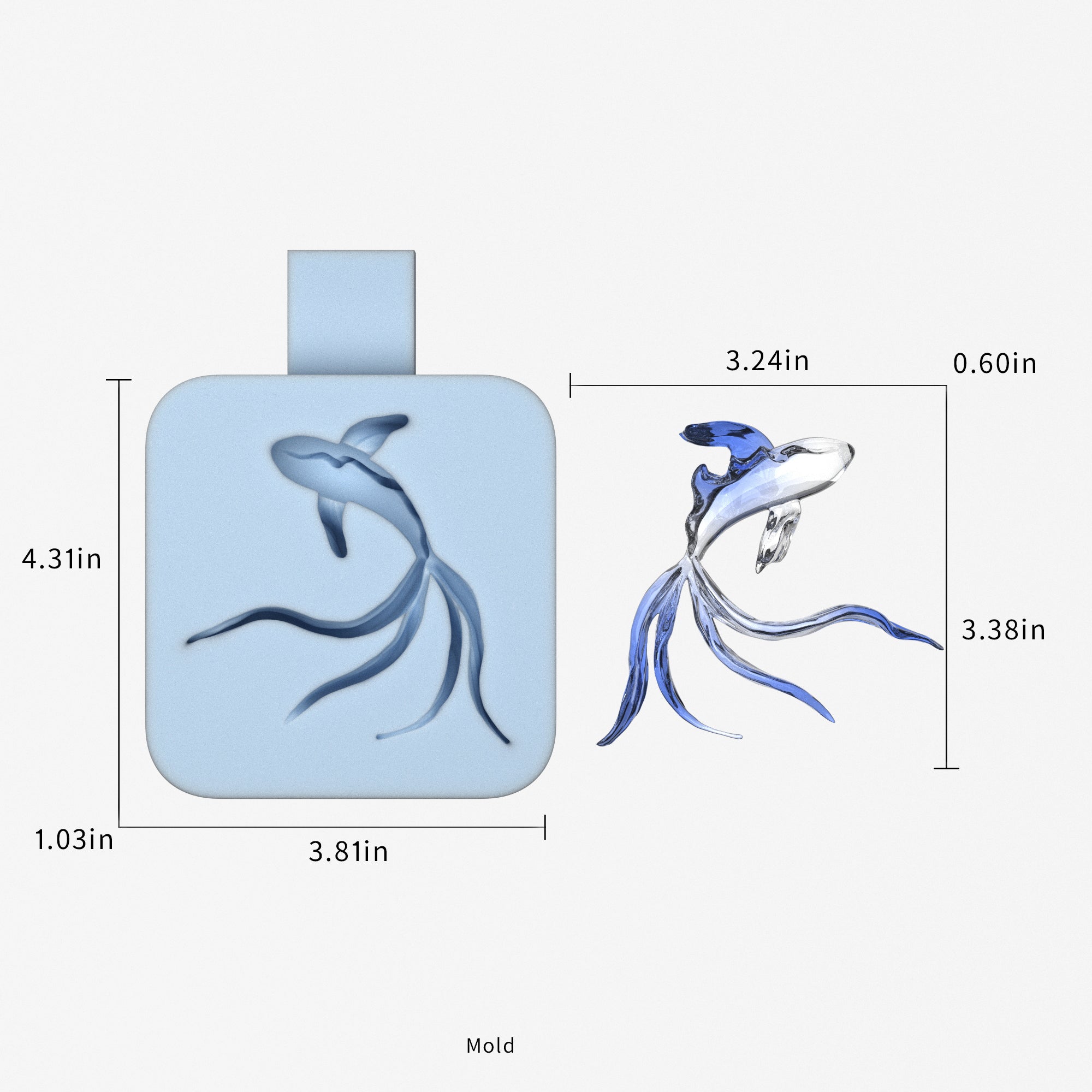 Flowing Tail Goldfish Silicone Mold