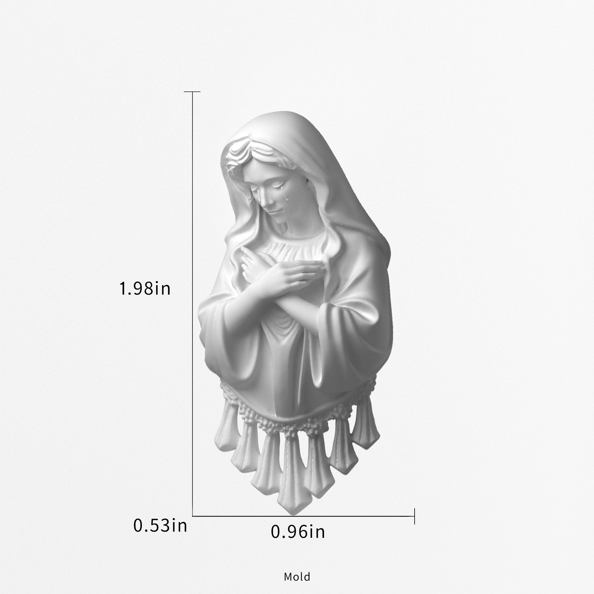 3D Our Lady's Tears Resin Mold