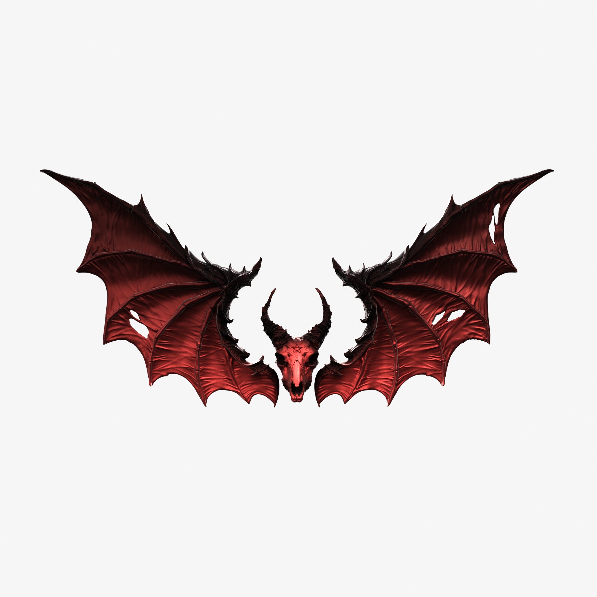 Gothic Demon Wings & Goat Skull Mold