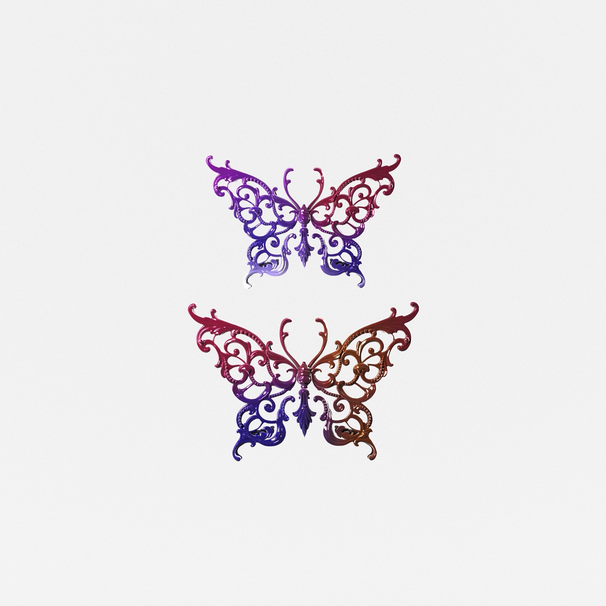 Baroque Hollow Butterfly Mold Set