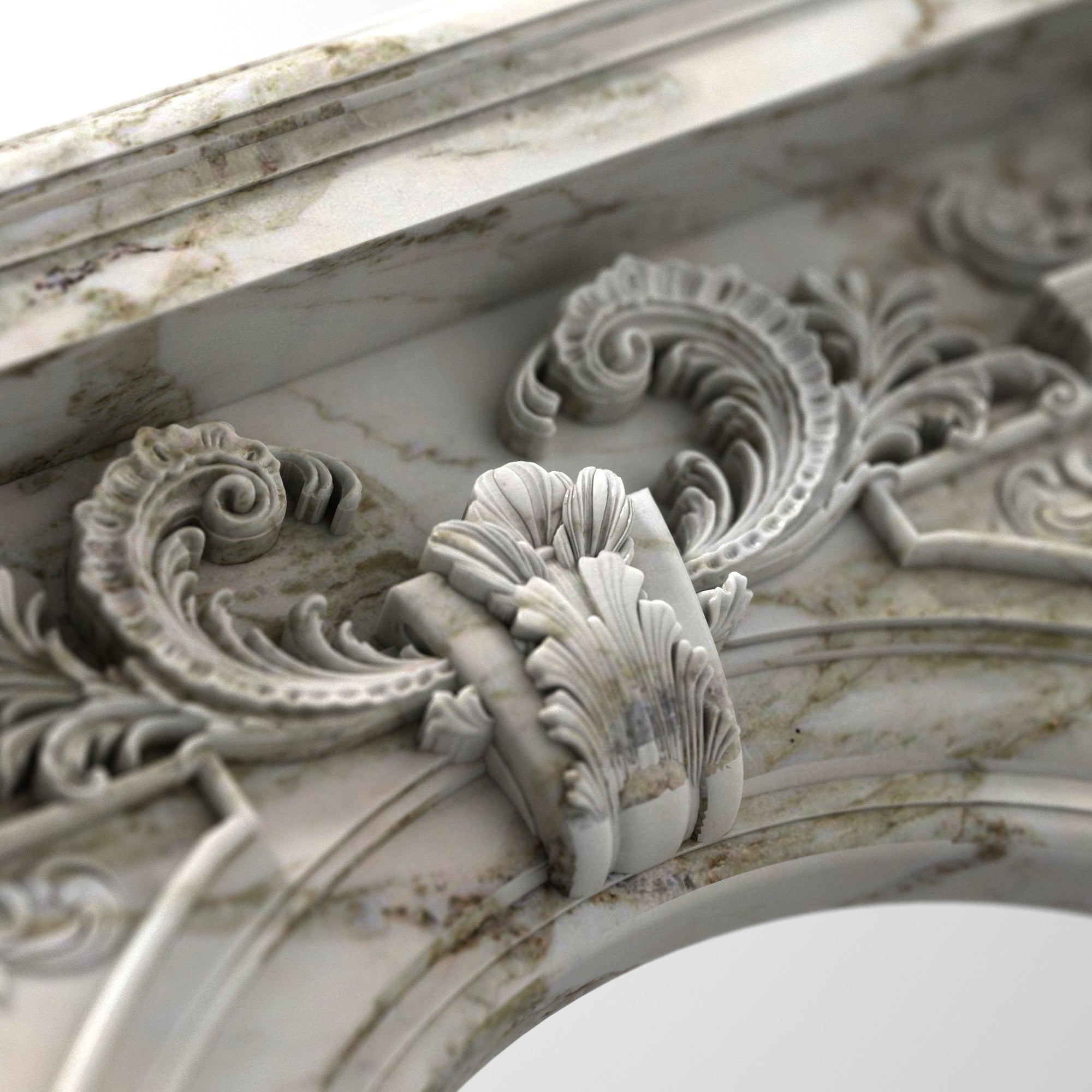 Ornate Fireplace Arch Mold