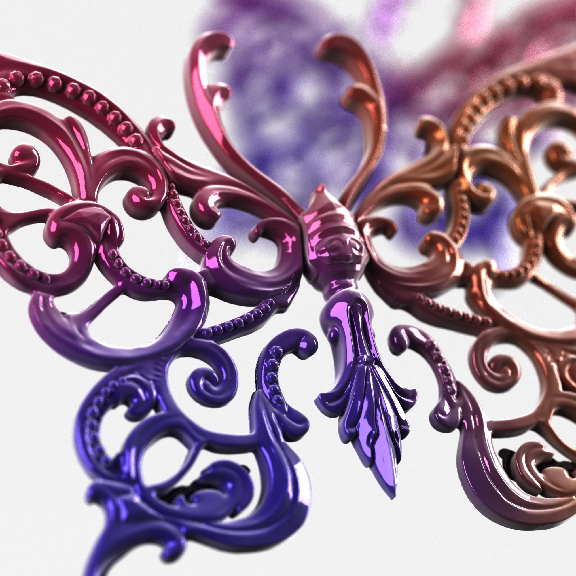 Baroque Hollow Butterfly Mold Set
