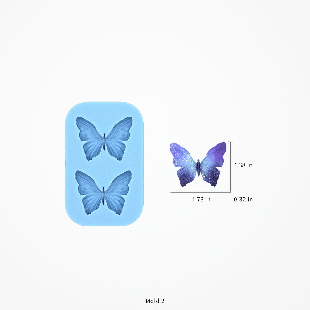3D Butterfly Resin Mold Set with Dustproof Storage Case