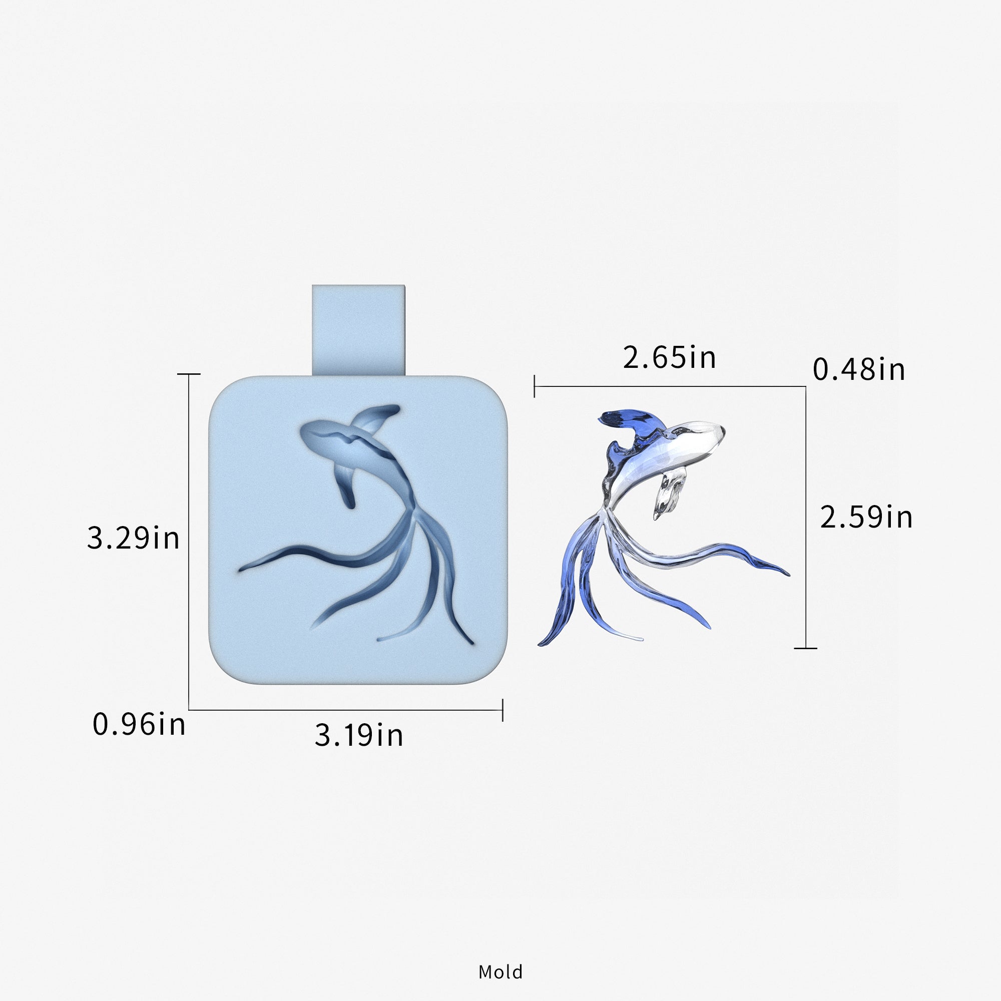 Flowing Tail Goldfish Silicone Mold