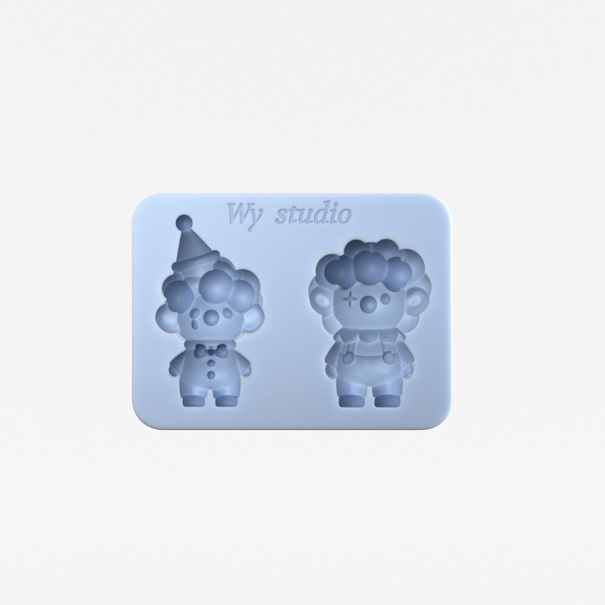 3D Cute Clown Resin Silicone Mold