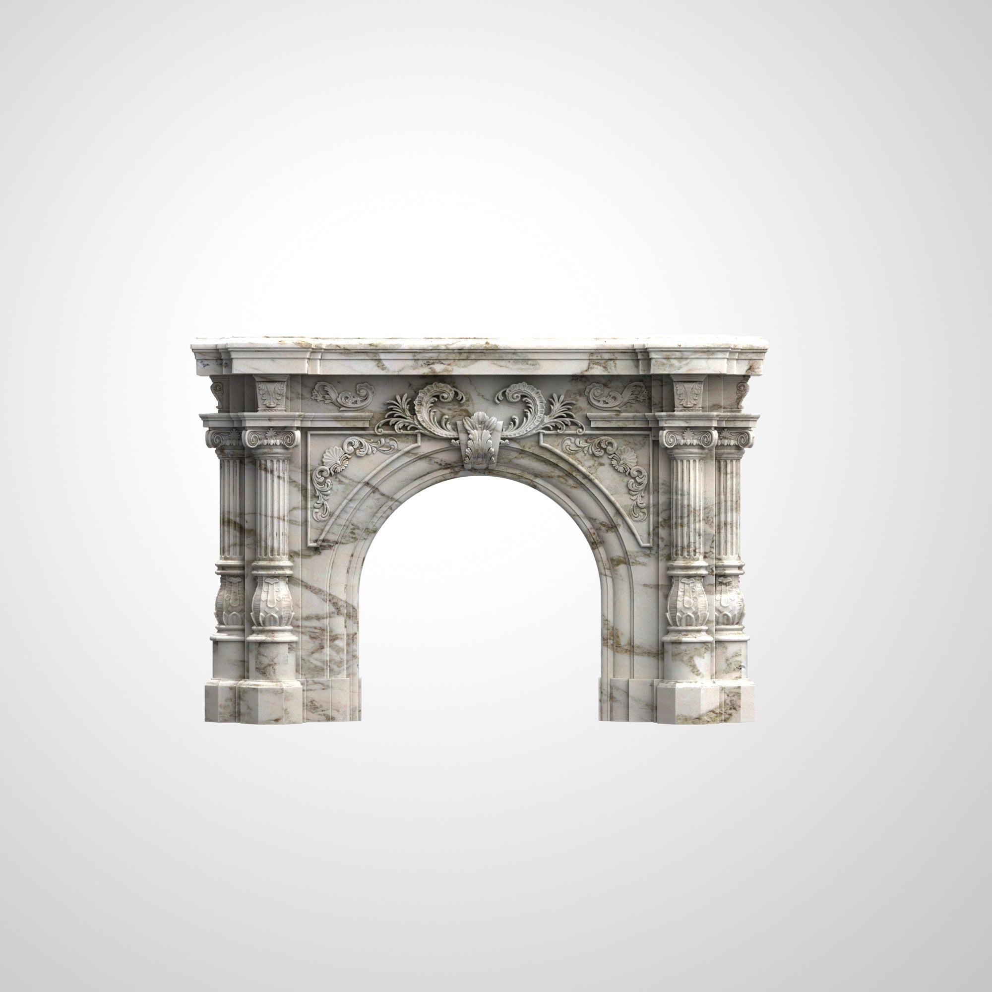 Ornate Fireplace Arch Mold
