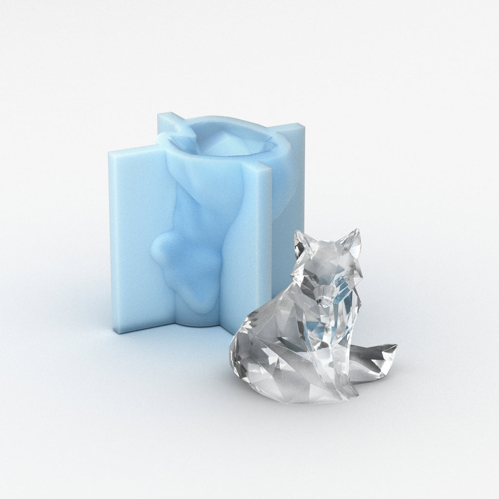 Faceted Fox Epoxy Resin Mold