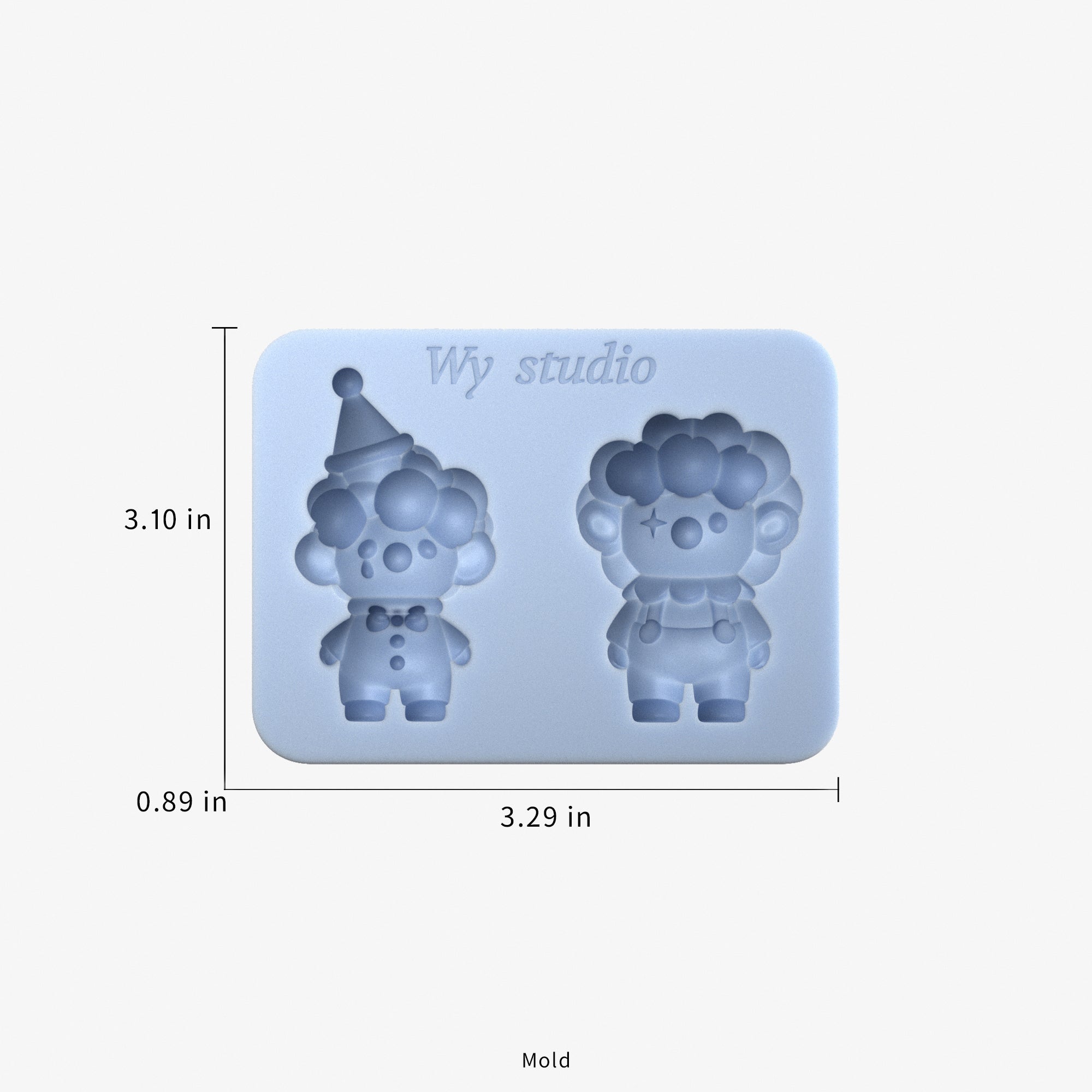 3D Cute Clown Resin Silicone Mold