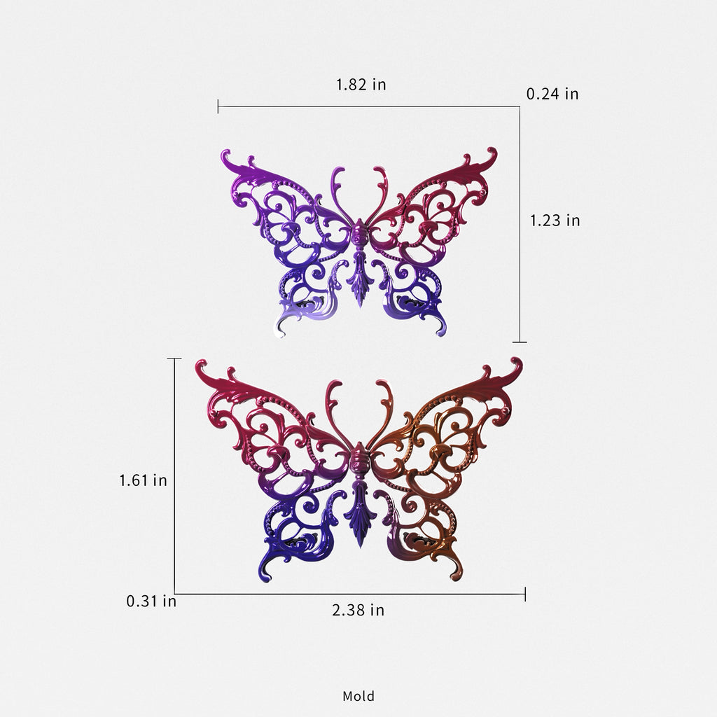 Baroque Hollow Butterfly Mold Set