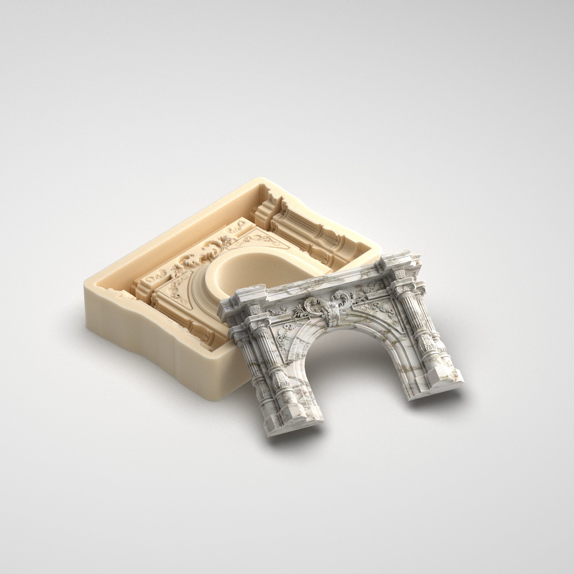 Ornate Fireplace Arch Mold