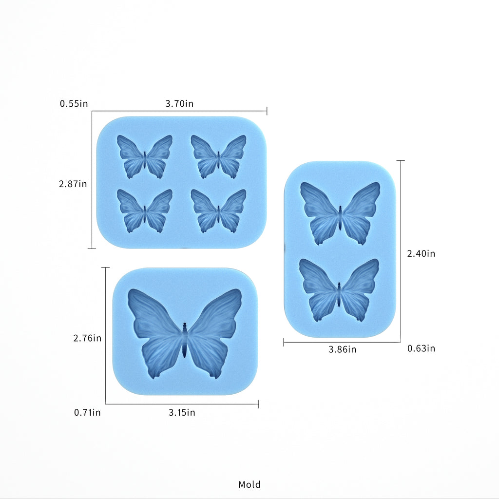 3D Butterfly Resin Mold Set with Dustproof Storage Case