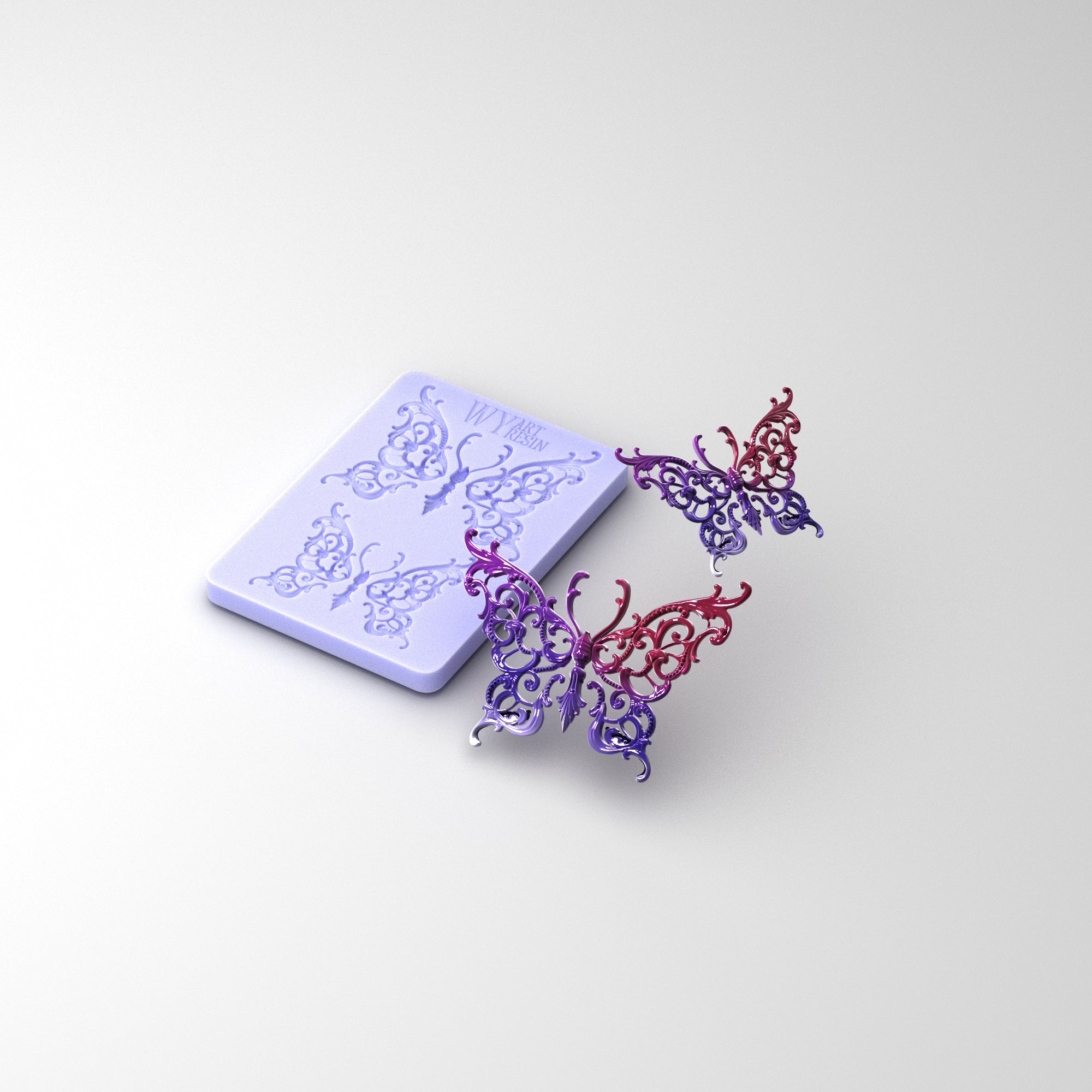 Baroque Hollow Butterfly Mold Set