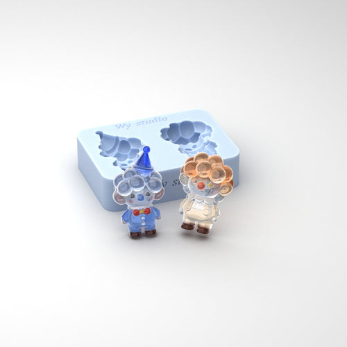 3D Cute Clown Resin Silicone Mold
