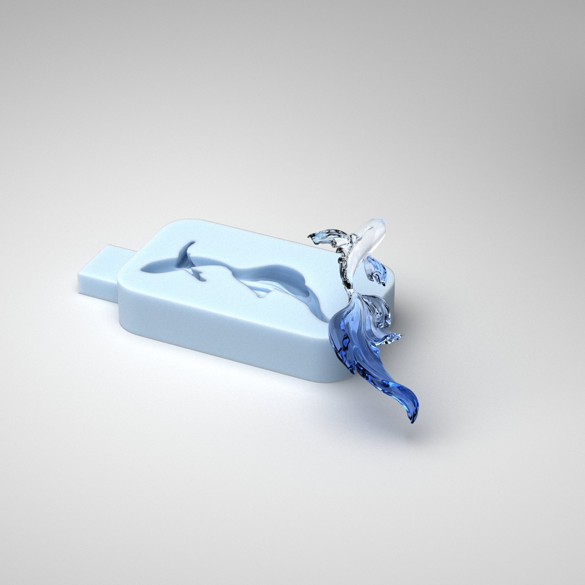 Flowing Tail Koi Fish Silicone Mold