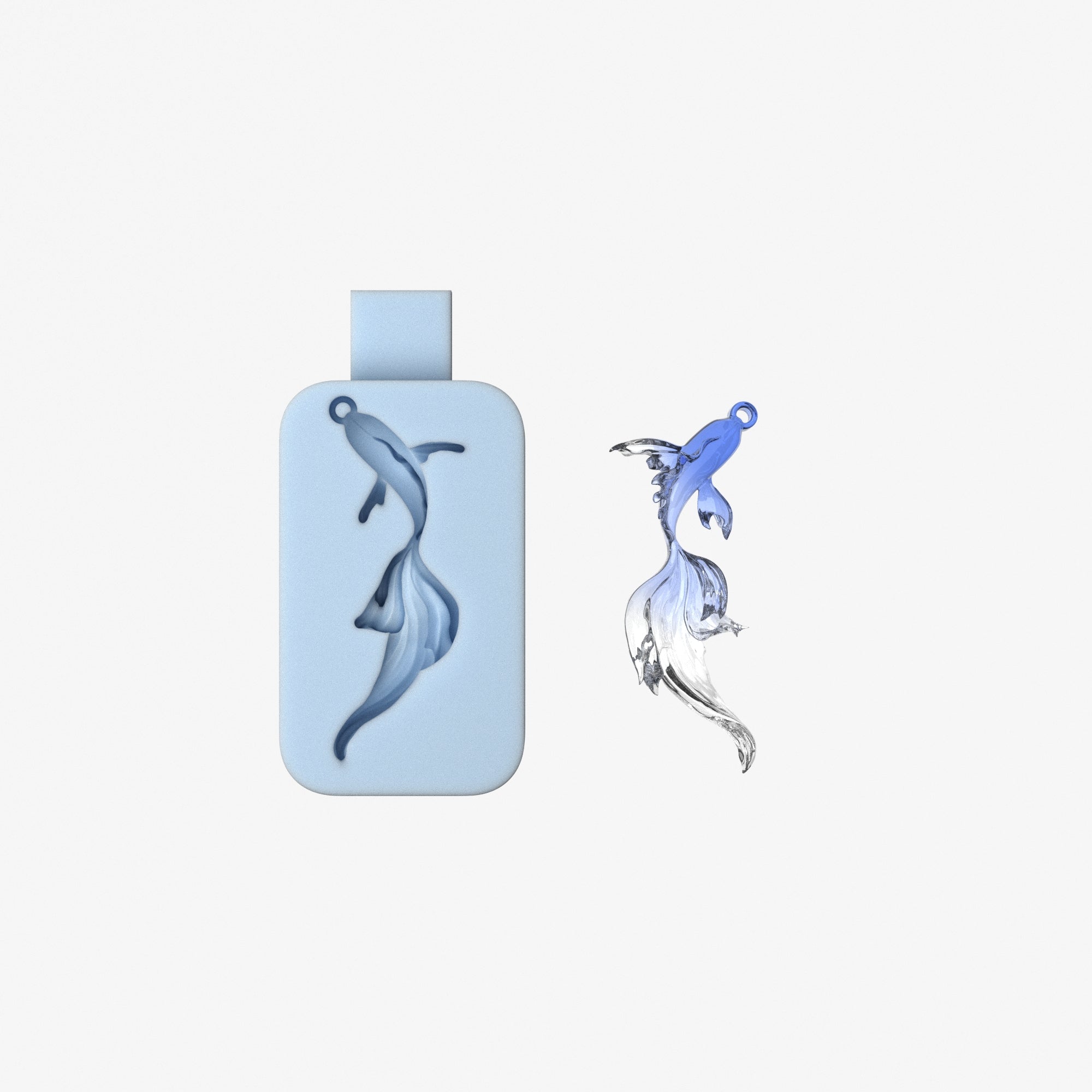 Flowing Tail Koi Fish Silicone Mold