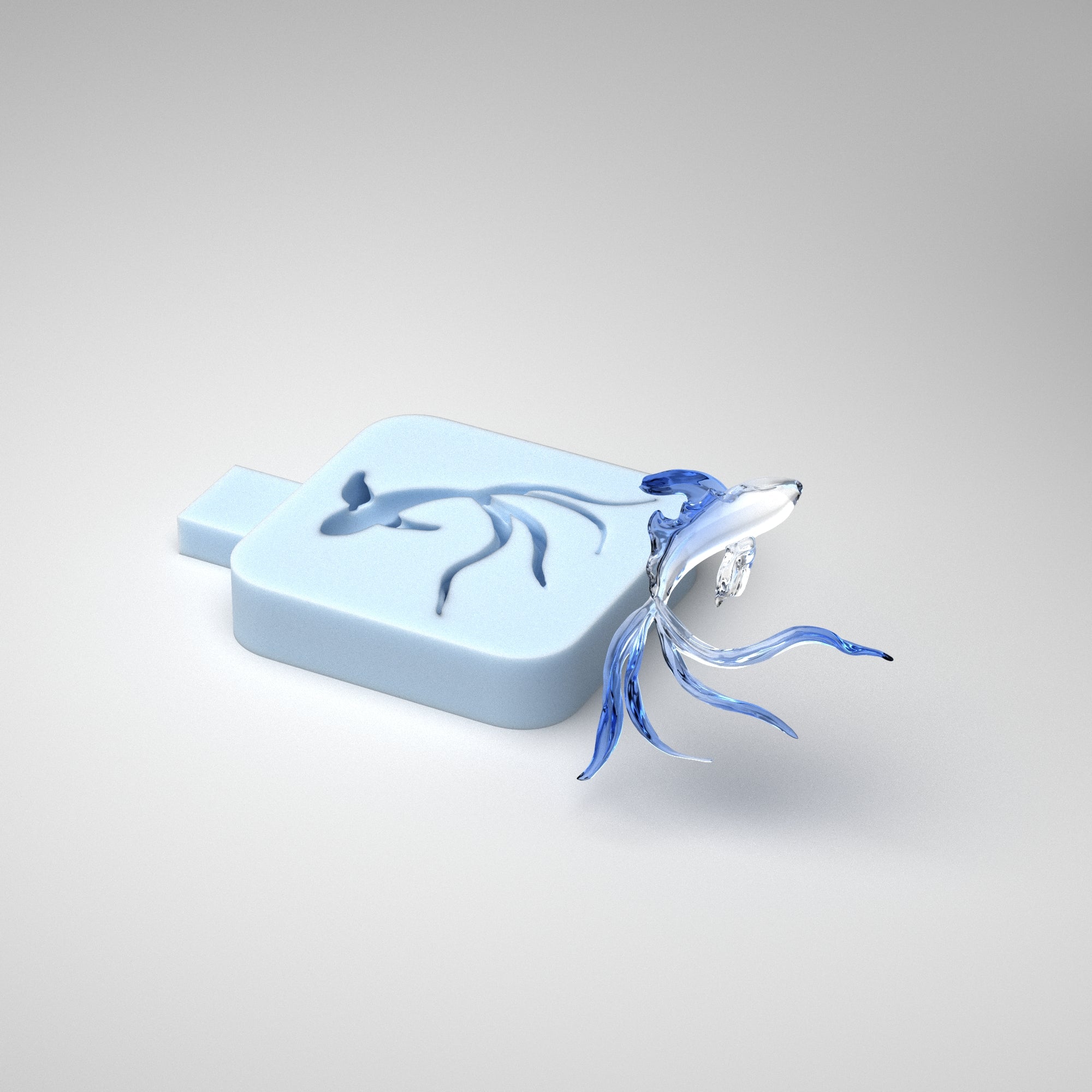 Flowing Tail Goldfish Silicone Mold