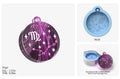 Virgo Zodiac Resin Mold