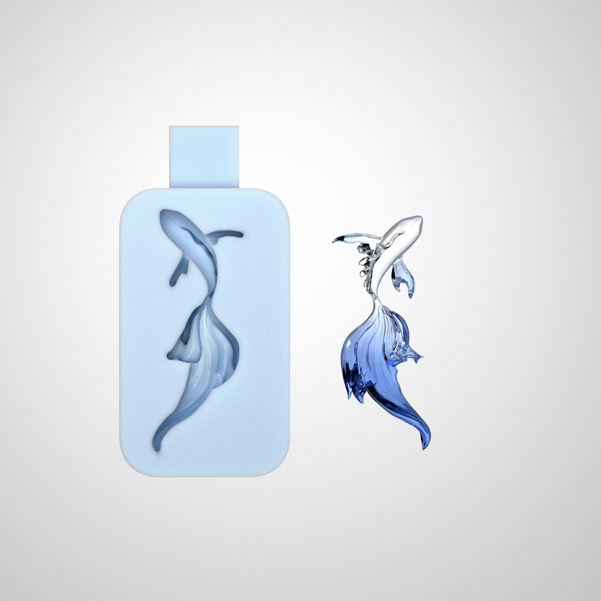 Flowing Tail Koi Fish Silicone Mold