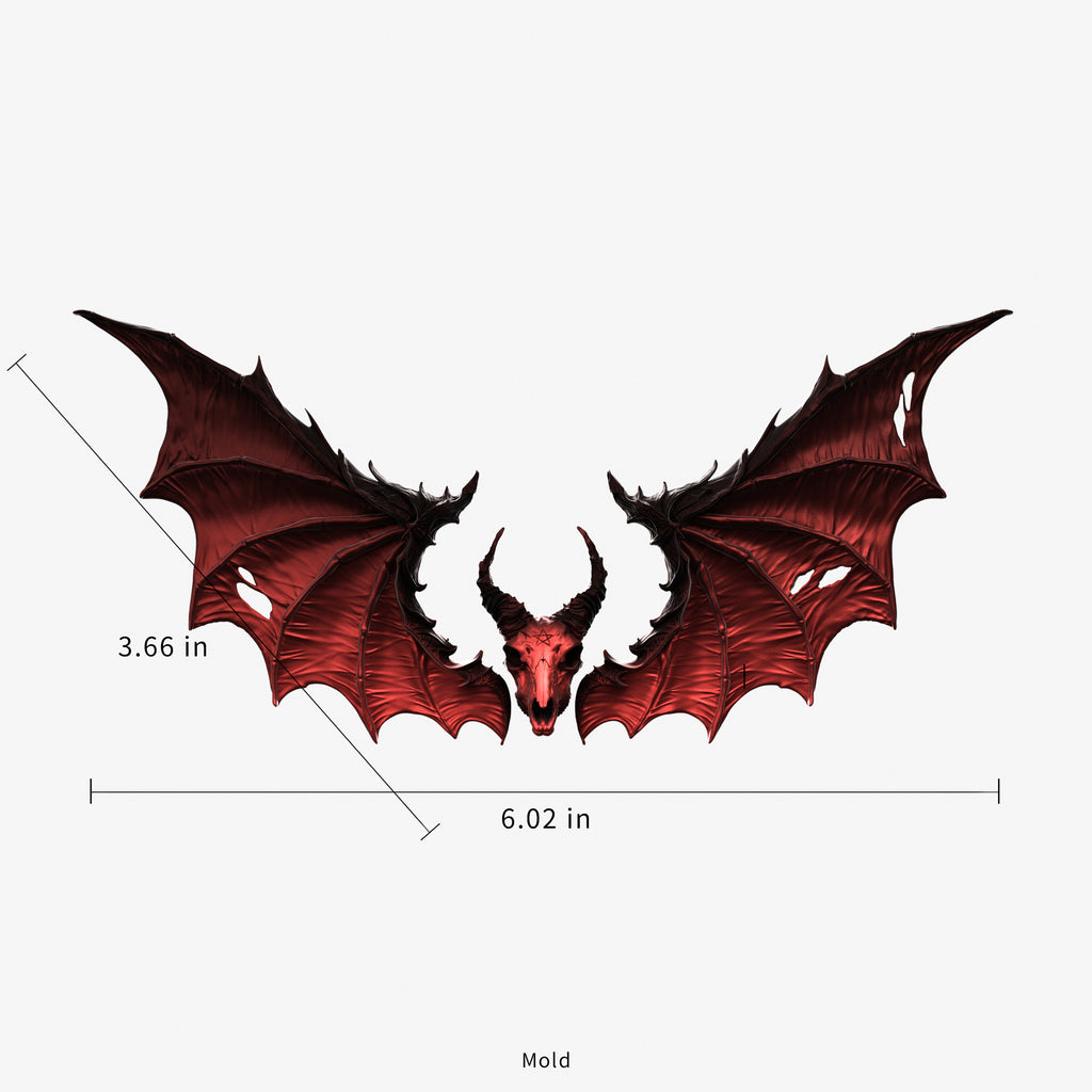Gothic Demon Wings & Goat Skull Mold