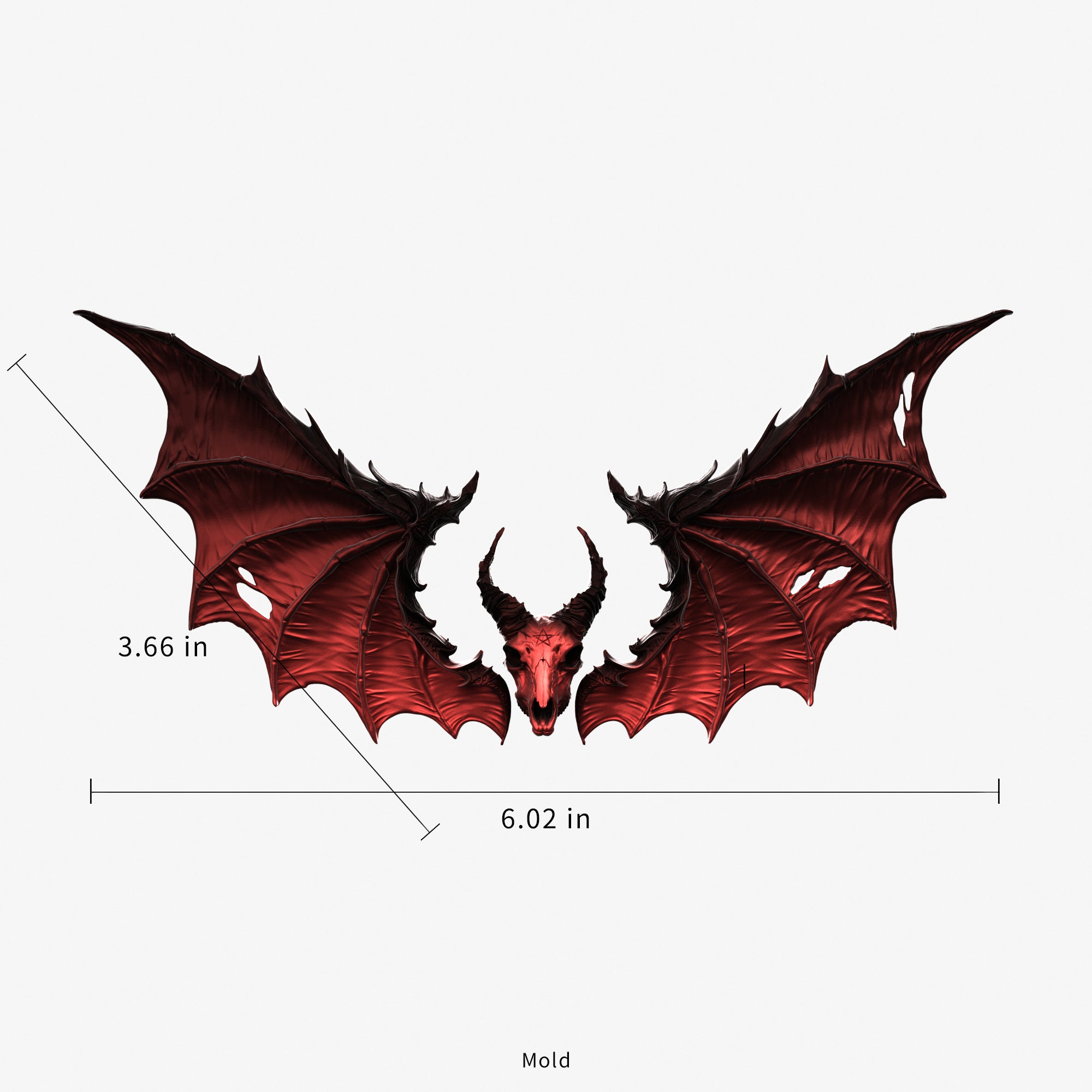 Gothic Demon Wings & Goat Skull Mold