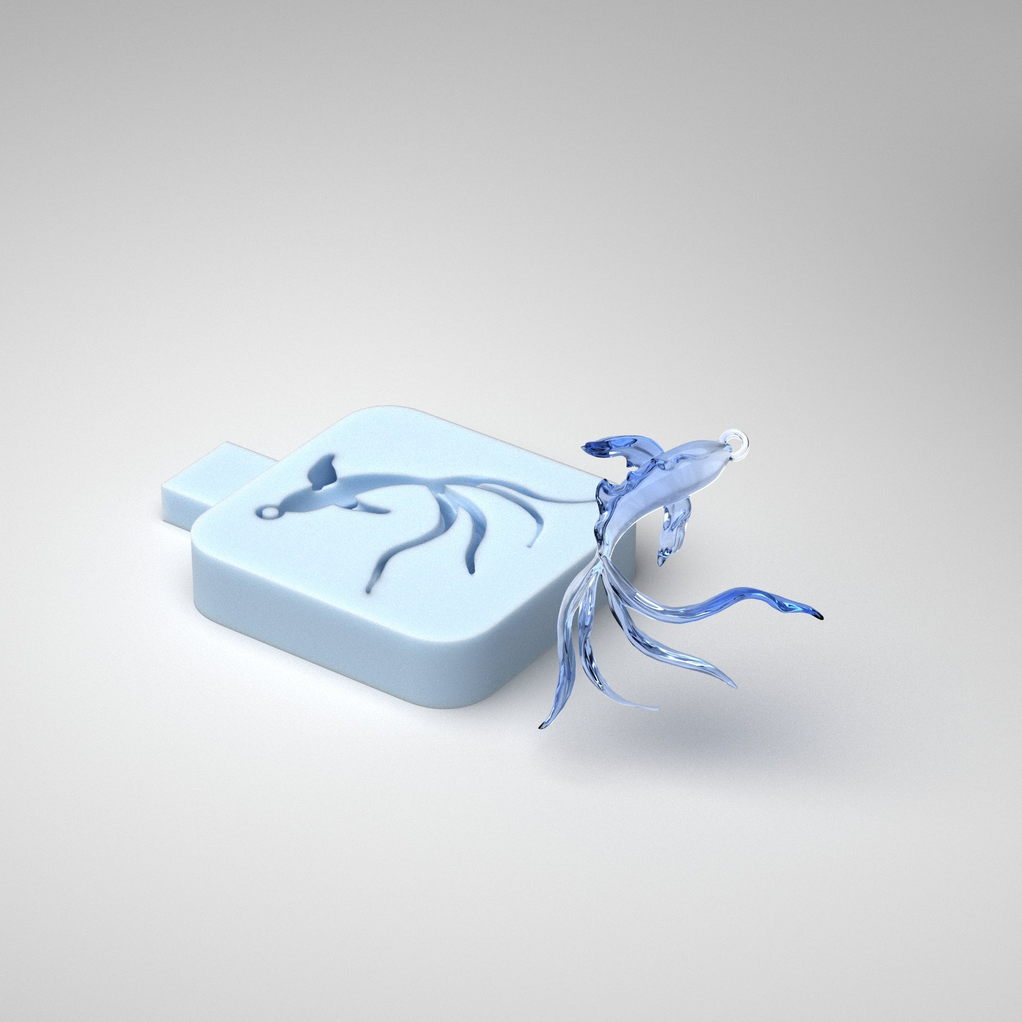 Flowing Tail Goldfish Silicone Mold