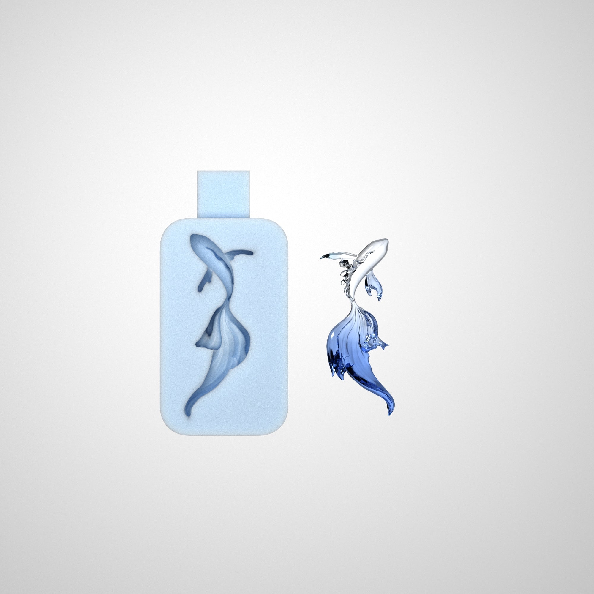 Flowing Tail Koi Fish Silicone Mold